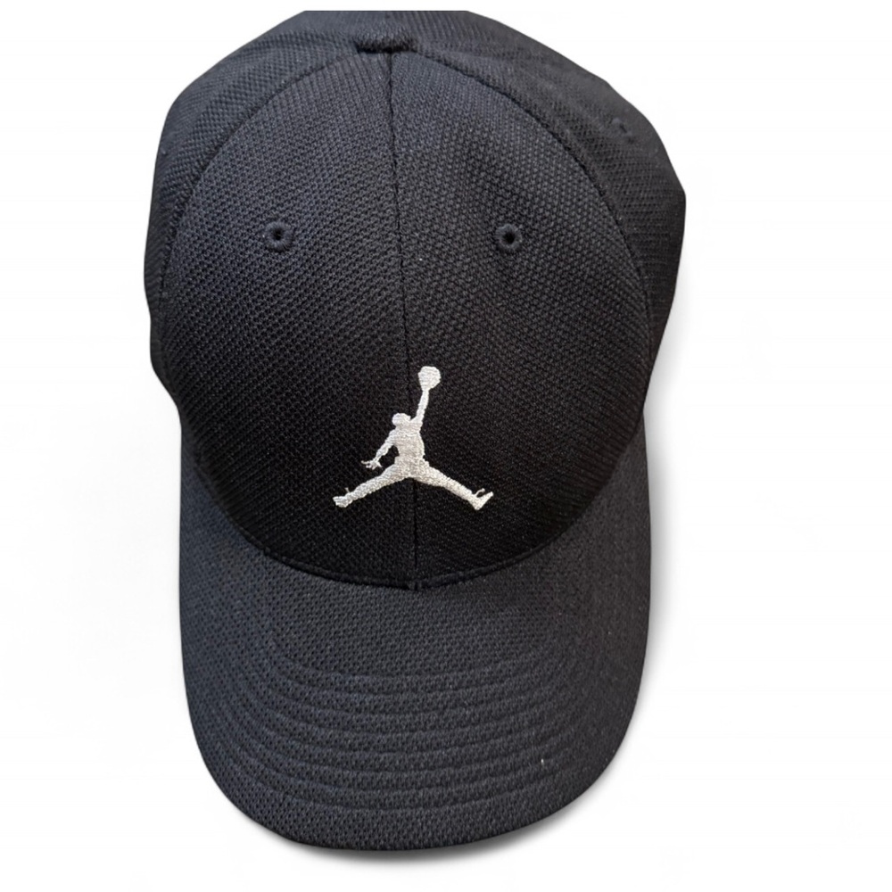 VTG Air Jordan Jumpman Black Flex Fit Hat Cap L/XL